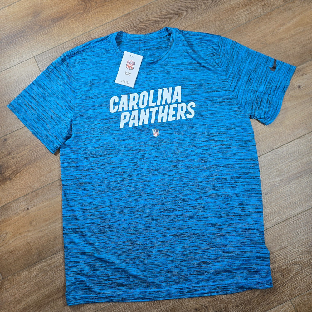 Nike Panthers On Field Dri Fit Shirt Mens L Blue NFL Football Performance